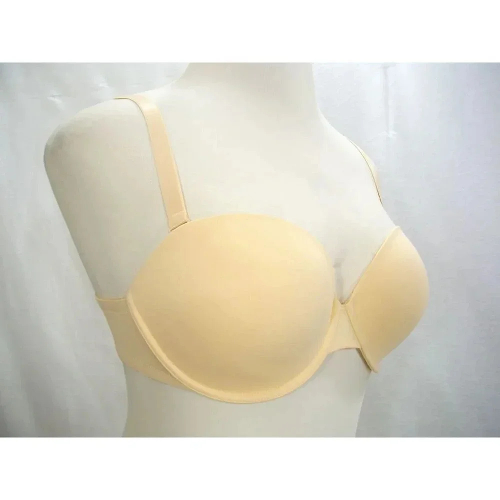 36D Panache SuperBra 3370 Porcelain Moulded‎ Strapless Underwire Bra Nude - Picture 2 of 6